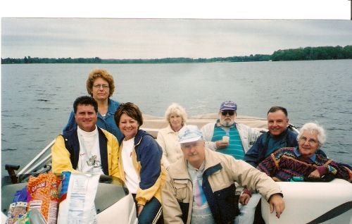 CWN members enjoying a pontoon boat ride on Lake DuBay